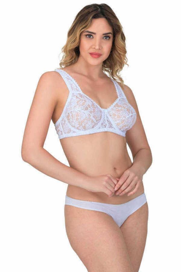 Beyaz Mı Emay 178 B Balenli Dantelli Sütyen - Image 1