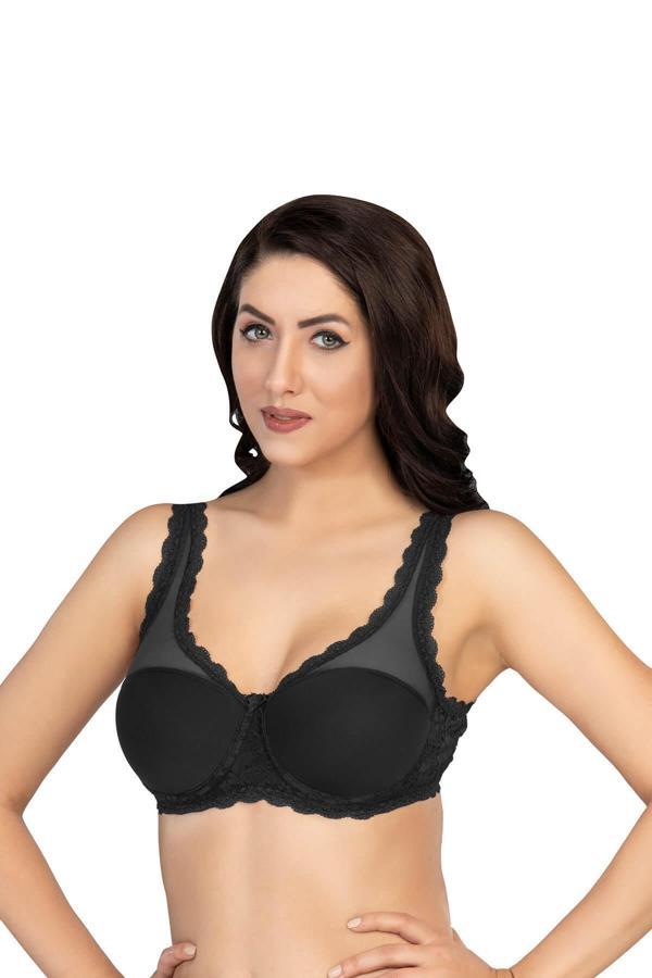 Siyah Mı Emay 172 B Pedli Dantelli Balenli Minimazer Sütyen - Image 1