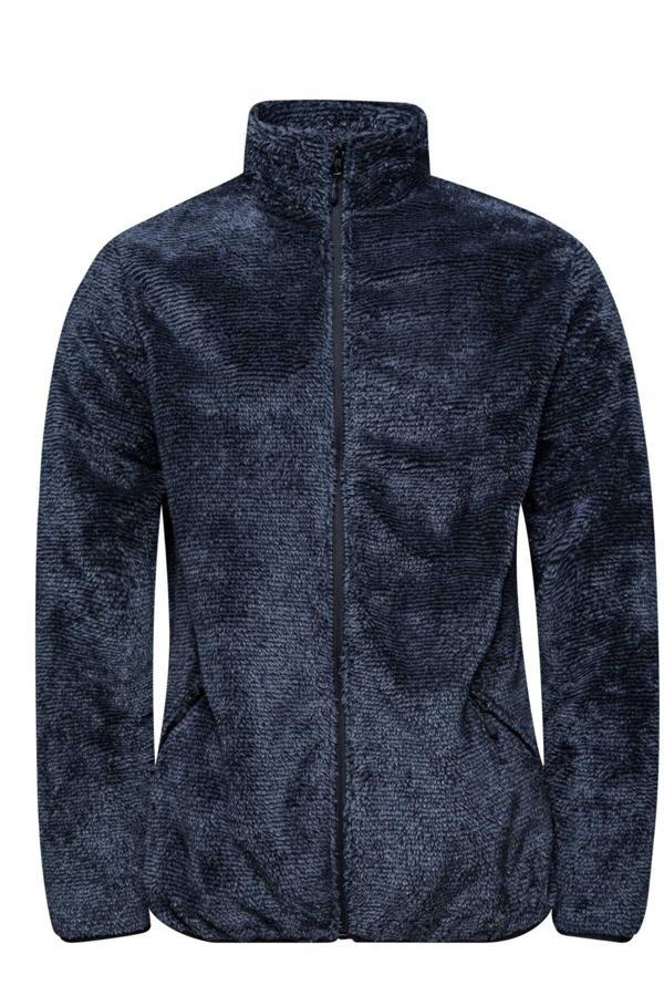 2AS Siena Erkek Tam Fermuarlı Çizgili Polar Siyah - Image 1