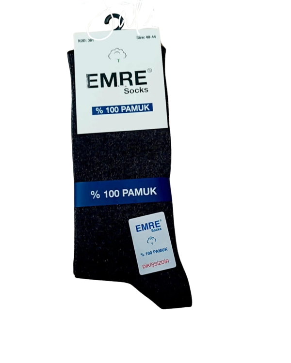 Emre Erkek  Dikişsiz Çorap 100% Pamuk - Image 1