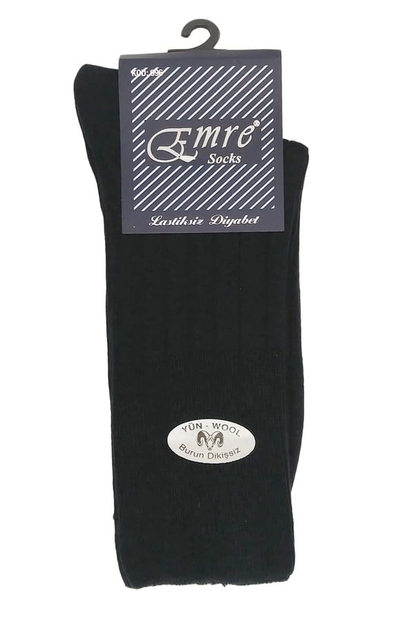 Emre Erkek  Lastiksiz Diyabetik Yün Çorap - Image 1