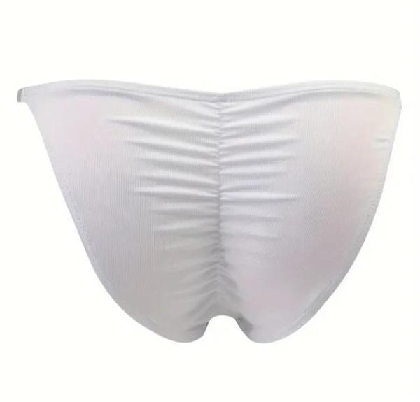 Erkek  Beyaz Büzgülü Slip İç Giyim - Image 1