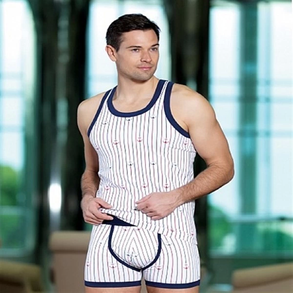 Berrak Erkek  Çapa Ve Çizgi Baskı Rambo Atlet 1041 - Image 1