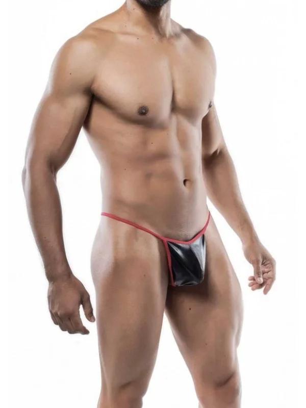 Fantezi Kırmızı Lastikli Lame Erkek String - Tanga Fantazi İç Çamaşırı - Image 1