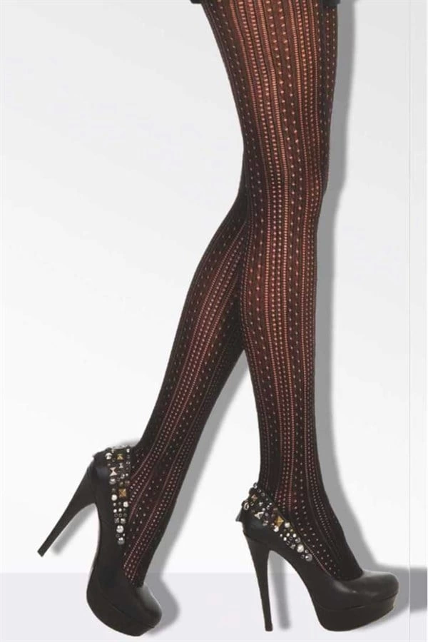 Daymod Kadın Marry Micro File Desenli Külotlu Çorap - Image 1