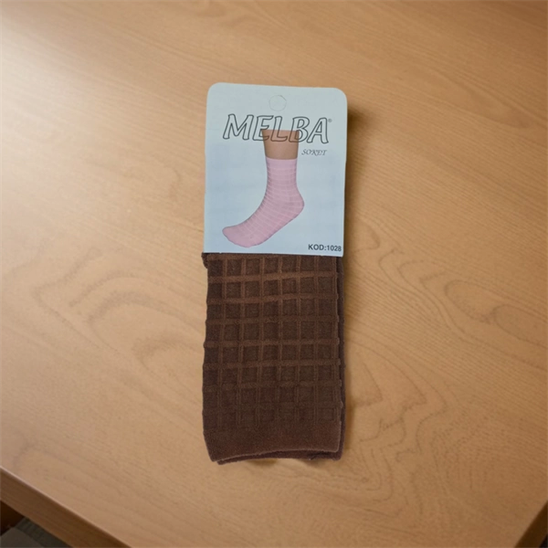 Melba Kareli Polymid Soket Çorap - Image 1