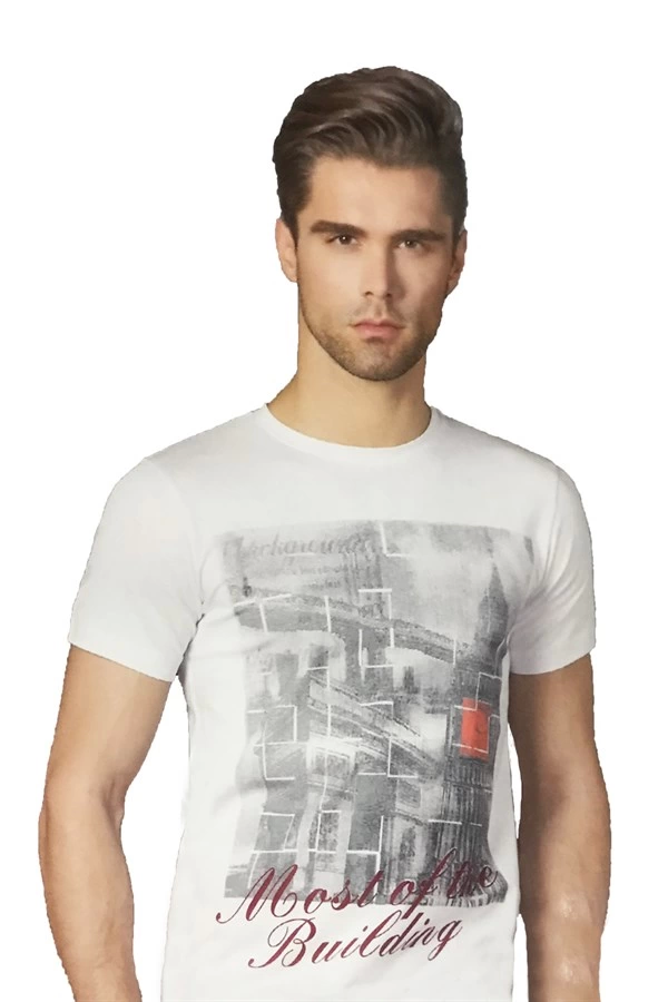 Berrak Erkek  Köprü Baskılı T-shirt 1047 - Image 1