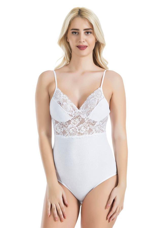 İp Askılı Dantelli Kadın Body 334 - Image 1