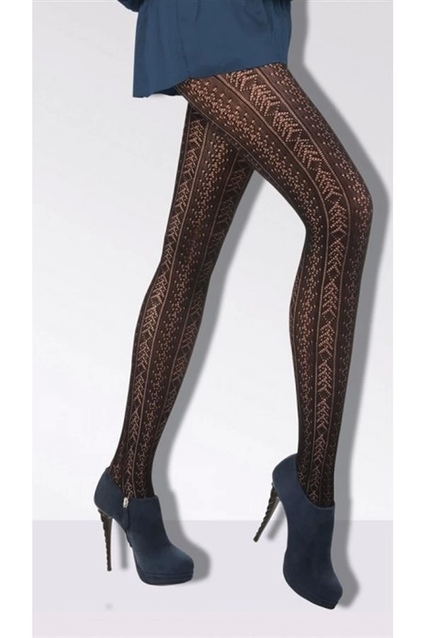 Daymod Kadın Amatista Micro File Desenli Külotlu Çorap - Image 1