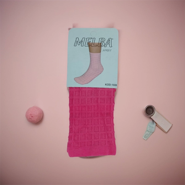 Melba Kareli Polymid Soket Çorap - Image 1