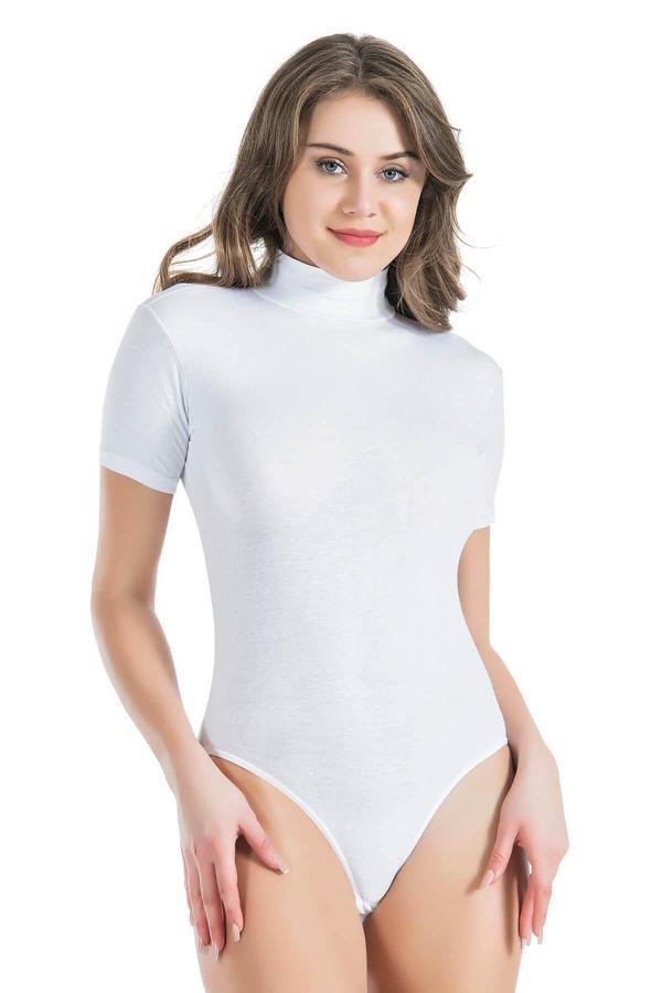 Yarım Kol Boğazlı Çıtçıtlı Kadın Body 325 - Image 1