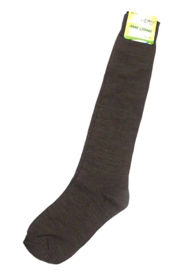 Emre Kadın İçin Kahve Renk Diz Altı Anne Çorabı 217 - Image 1