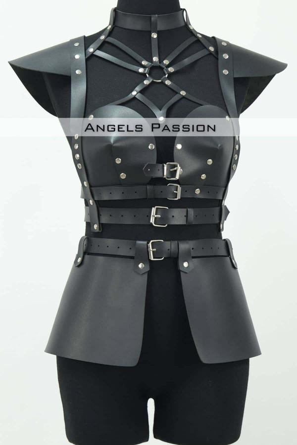 Deri Elbise Harness, Deri Etek Ve Göğüs Elbise - Brf1371 - Image 1