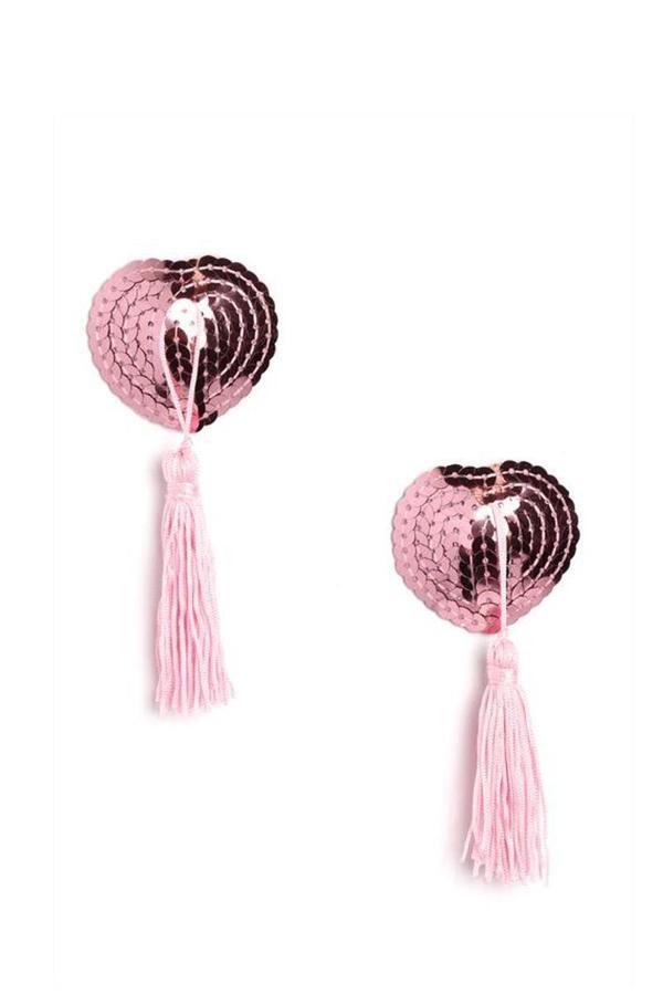 Pembe Püsküllü Fantezi Göğüs Ucu Kapatıcı - Image 1