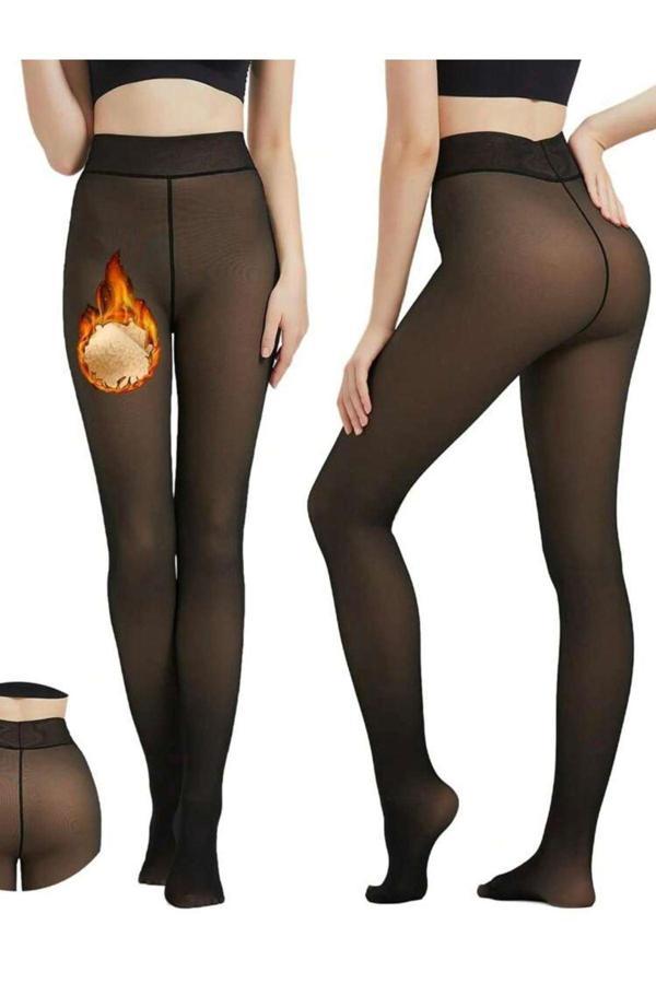 Termal Peluş Siyah Külotlu Çorap Pkc-581 - Image 1