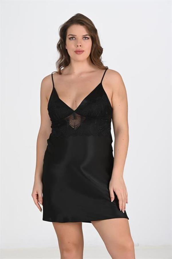 2'li Siyah Sabahlık Takımı Bigsize 6213 - Image 1