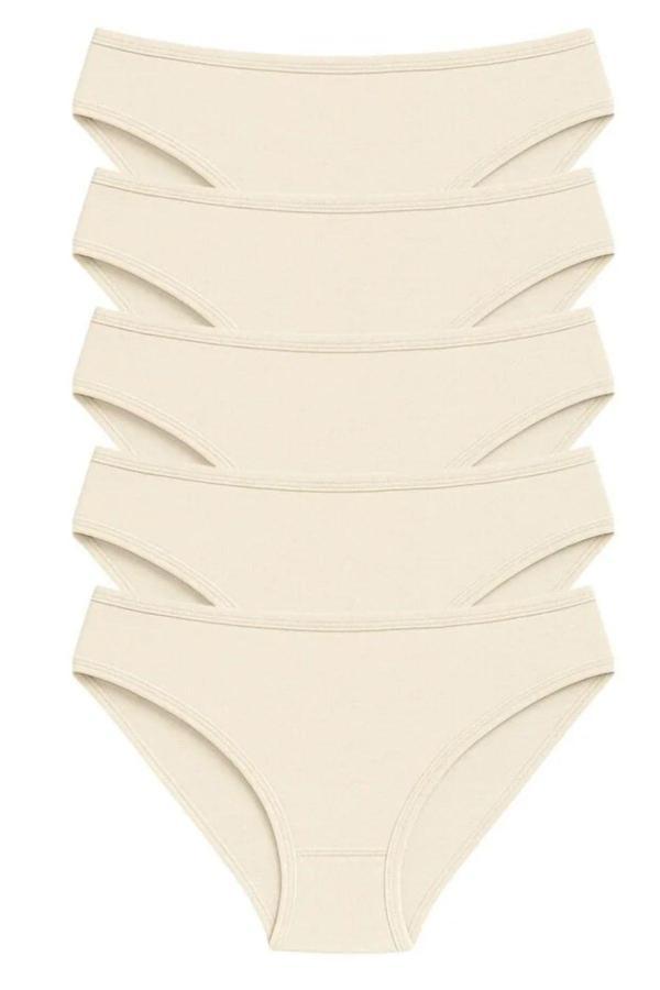 Pamuklu Basic Kadın Bikini Külot 5'li Paket - Image 1