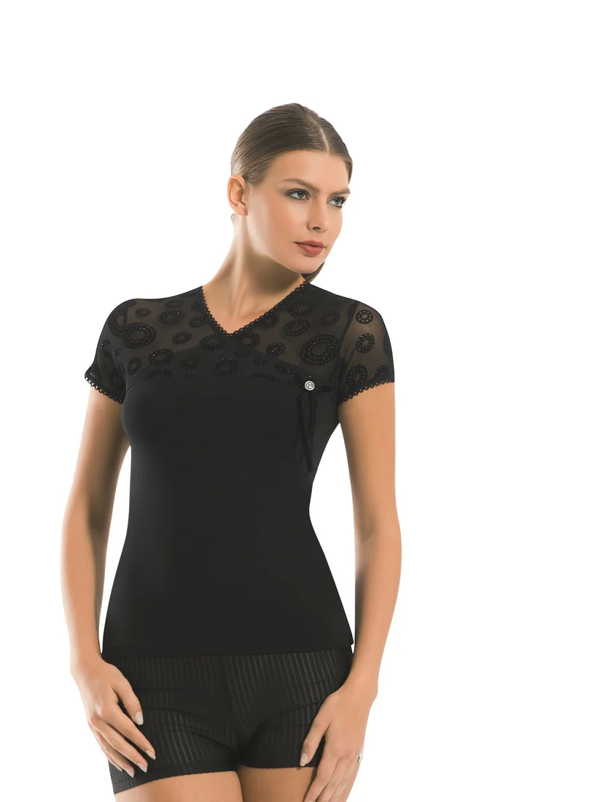 Berrak Kadın Floklu Kravize Atlet Elastane 2174 - Image 1