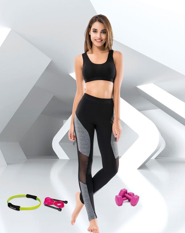 Transparan Sporcu Kadın Tayt 0546 - Image 1