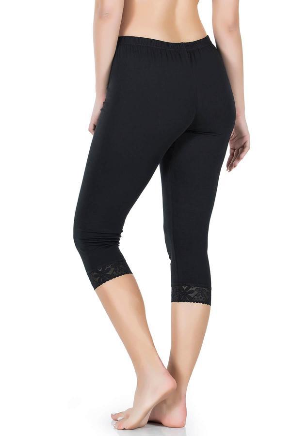 Paçası Dantelli Kısa Kadın Tayt 421 - Image 1