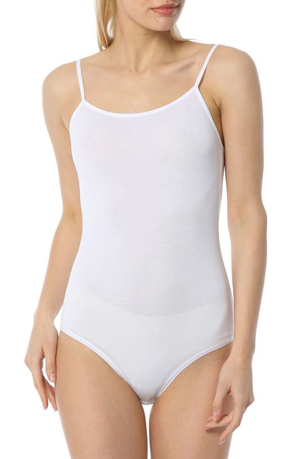 9251 Bayan İnce Askılı Çıtçıtlı Body - Image 1