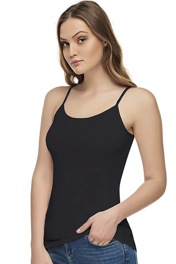 Bayan Modal Elastan İp Askılı Atlet 2001 - Image 1