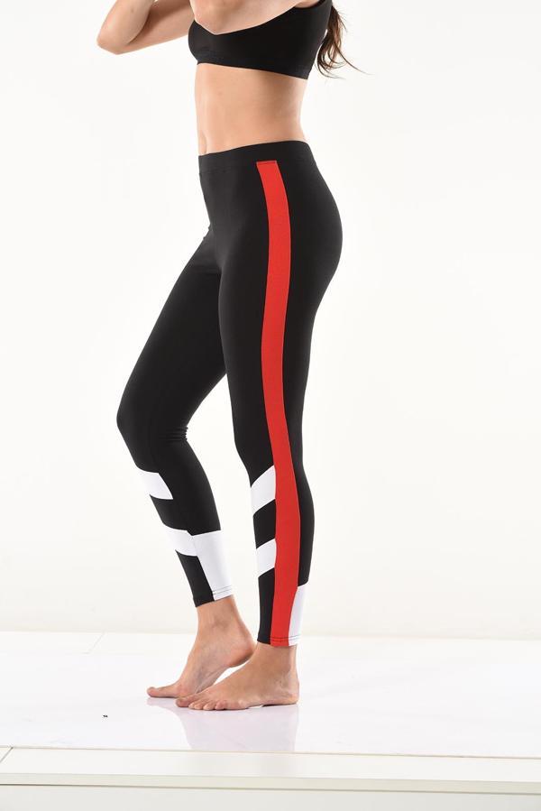 Şeritli Kadın Tayt 0588 - Image 1