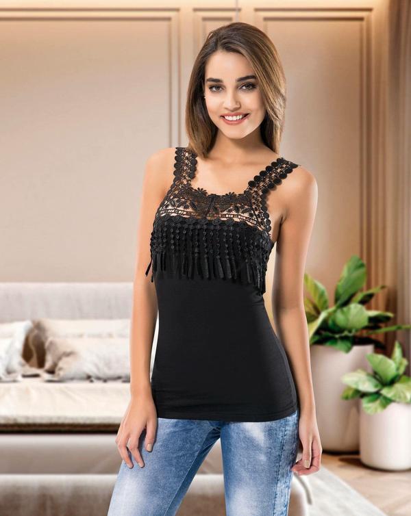 Kalın Güpür Askılı Atlet 129 - Image 1