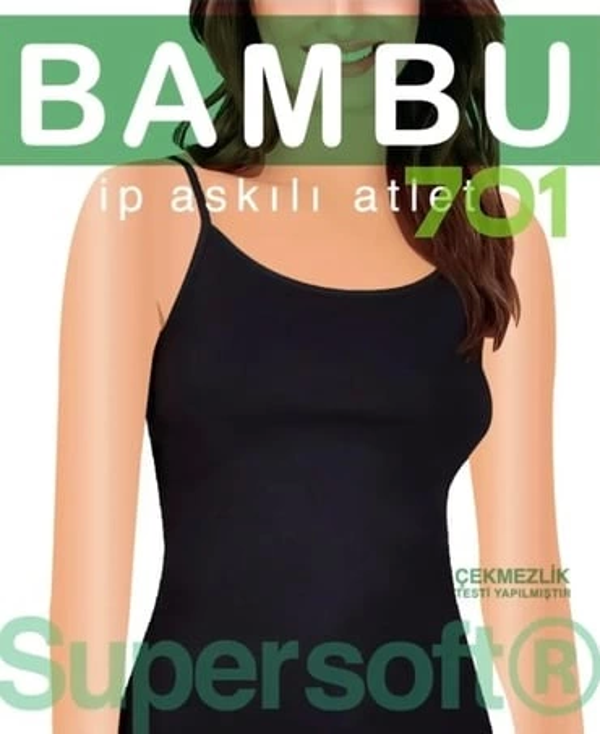 Star 701 Bambu İp Askılı Bayan Atlet - Image 1
