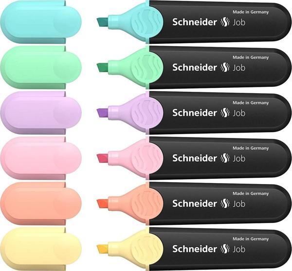 Schneider Job 150 Pastel Fosforlu Kalem 6'lı Set - Image 1