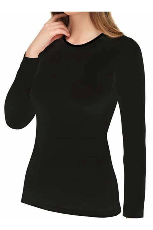 1273 Sıfır Yaka Uzun Kollu Badi Atlet - Image 1