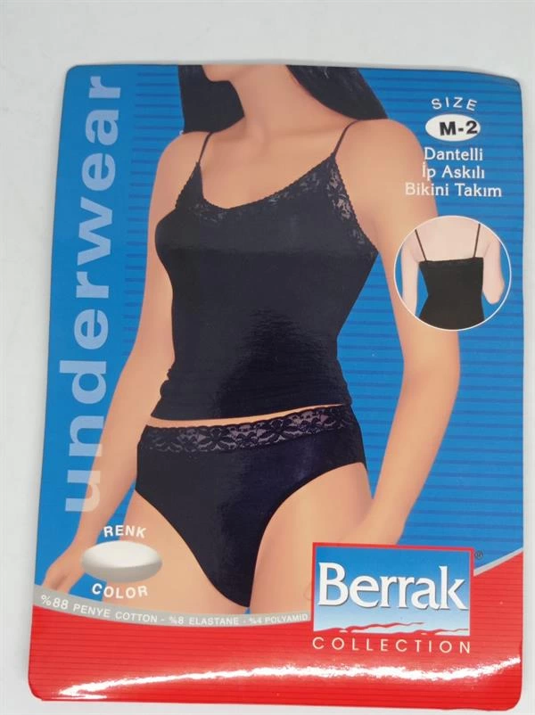 2044 Dantelli İp Askılı Bikini Tk - Image 1