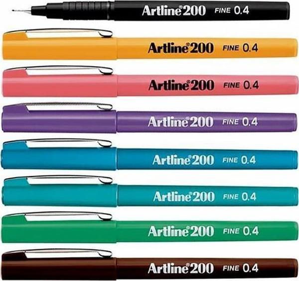 Artline 200 Fine 0.4mm İnce Uçlu Yazı ve Çizim Kalemi 8’li Set  - Image 1