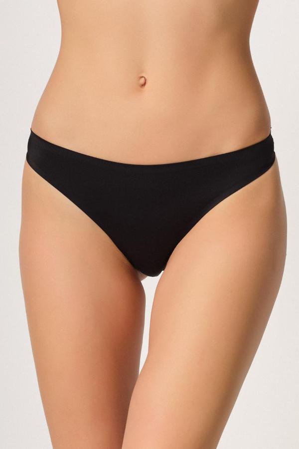 Siyah Mı Emay 2802 Yapıştırma Lazer Kesim String Külot - Image 1