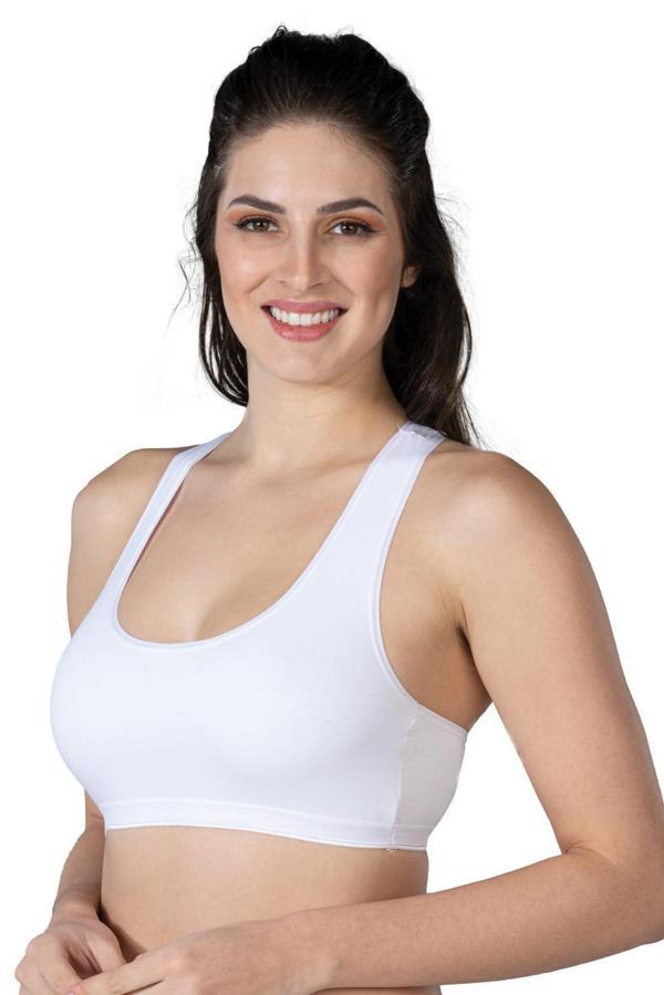 Beyaz Mı Emay 1424 Modal Cotton Sporcu Büstiyer - Image 1