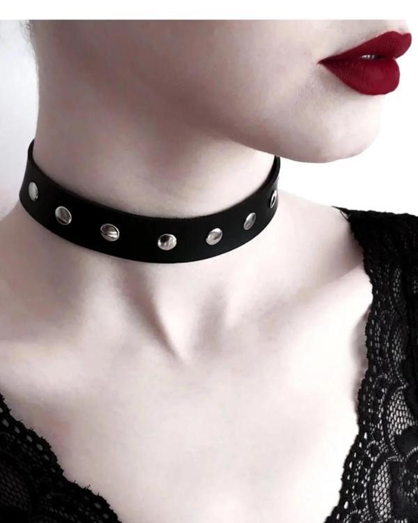 Deri Metalli Bayan Boyunluk - Image 1