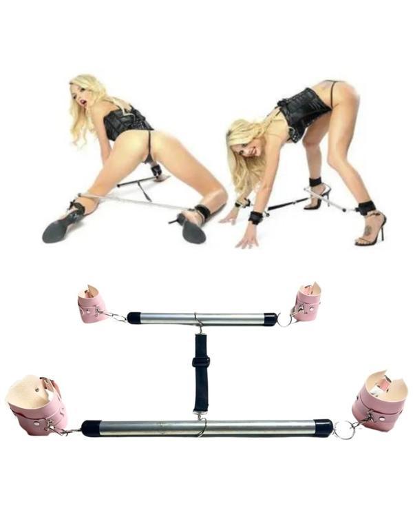 Fantezi Pembe Deri Seksi Borulu Yatak Kelepçesi - Image 1