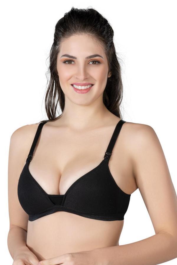 Siyah Mı Emay 1422 Modal Cotton Kaplı Emzirme Sütyen - Image 1