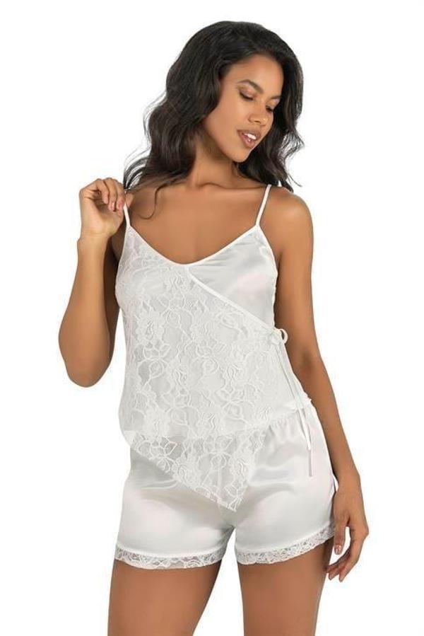 Ekru Saten Şort Takımı 9204 - Image 1