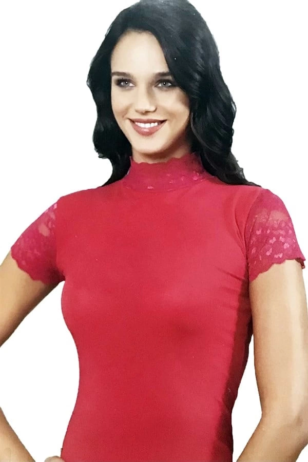 Şahinler Kadın Boğazdan Yarım Kol Atlet B408 - Image 1