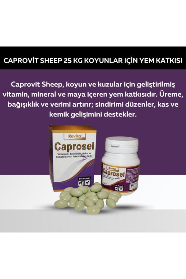 Rovita Caprosel 50 Capsul Kuzular Için Selenyum Ve E Vitamini Takviyesi - Image 1