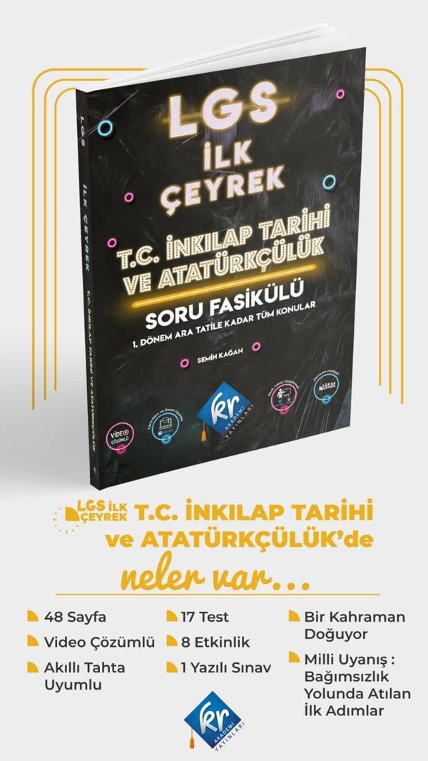 Kr Akademi Yayınları 8. Sınıf İnkılap Tarihi Ve Atatürkçülük İlk Çeyrek Soru Fasikülü - KR Akademi - Image 1