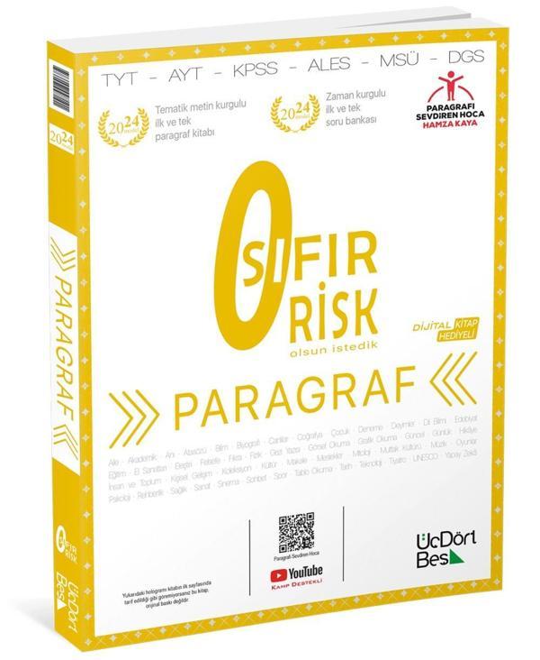 345 Yayınları Tyt Paragraf Sıfır Risk - Üç Dört Beş Yayınları - Image 1