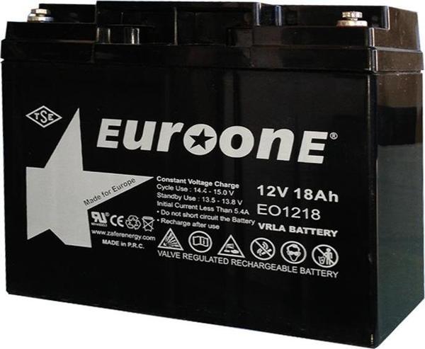 EUROONE EO1218 12 VOLT - 18 AMPER AKÜ (181 X 76 X 167 MM) - Image 1