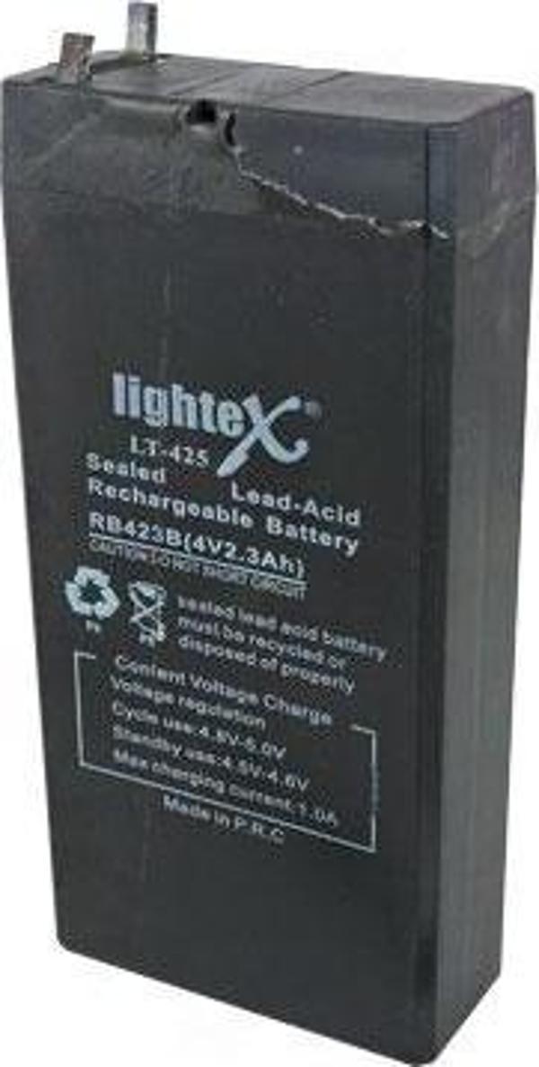 LIGHTEX LT-425 4 VOLT - 2.5 AMPER AKÜ (100 X 50 X 20 MM) - Eski Akü İadesiz - Image 1