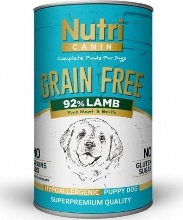 Nutri Canin Tahılsız Kuzulu Yavru Köpek Konservesi - 400 gr - Image 1