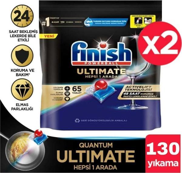 Finish Quantum Ultimate 130 Kapsül Bulaşık Makinesi Tableti - Image 1