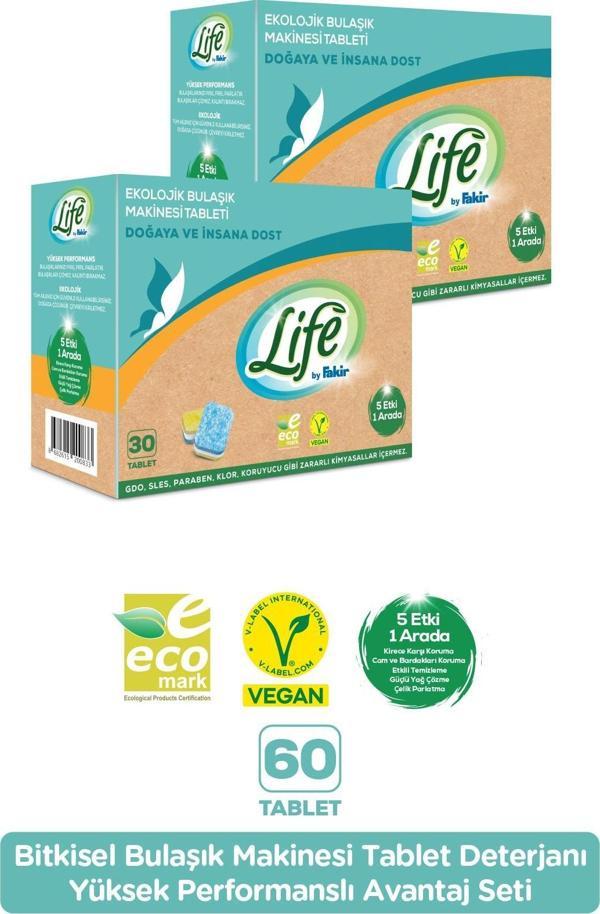 Life by Fakir Ekolojik Bulaşık Makinesi Tablet Deterjanı 30'lu x 2 Adet - Image 1