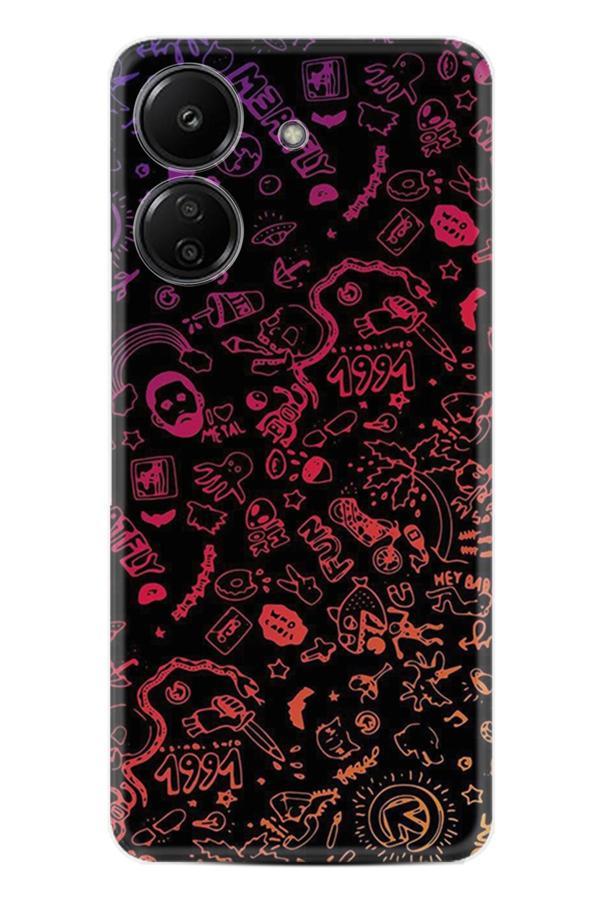 Arvencase Xiaomi Redmi 13C Kılıf Hd Baskılı Desenli Happy Seri Xt-Redmi Stk-69.Jpg - Image 1