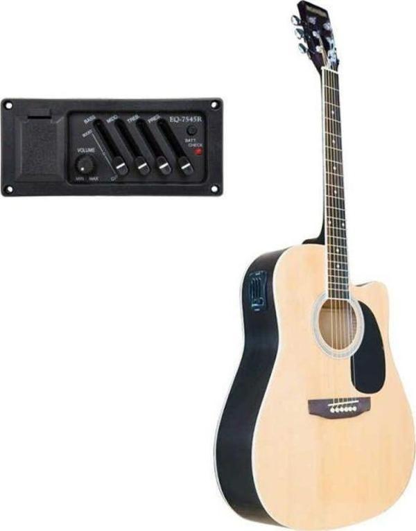 Almira F650N-C Naturel Elektro Akustik Gitar - Image 1